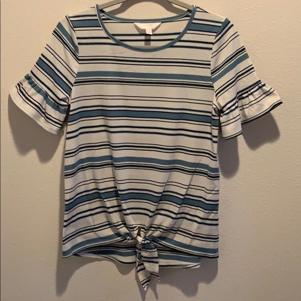 LC Lauren Conrad Nautical Feel Top. Blues&White S.​​​​​​​​​​​​​​​​​​​​​